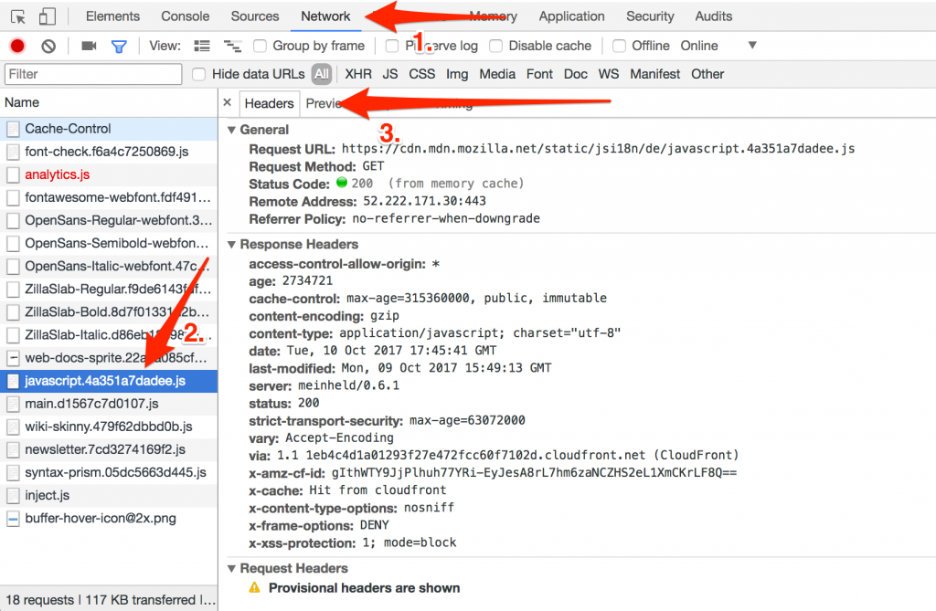 Checking HTTP Headers with Google Chrome